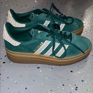 adidas Gazelle Teal and White Women's Sneakers
